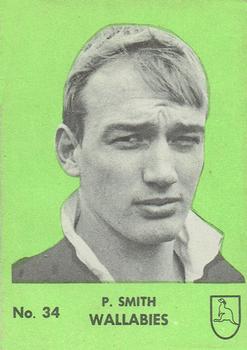 1968 Playtime Rugby Gum Famous Rugby Players - Green #34 Phil Smith Front